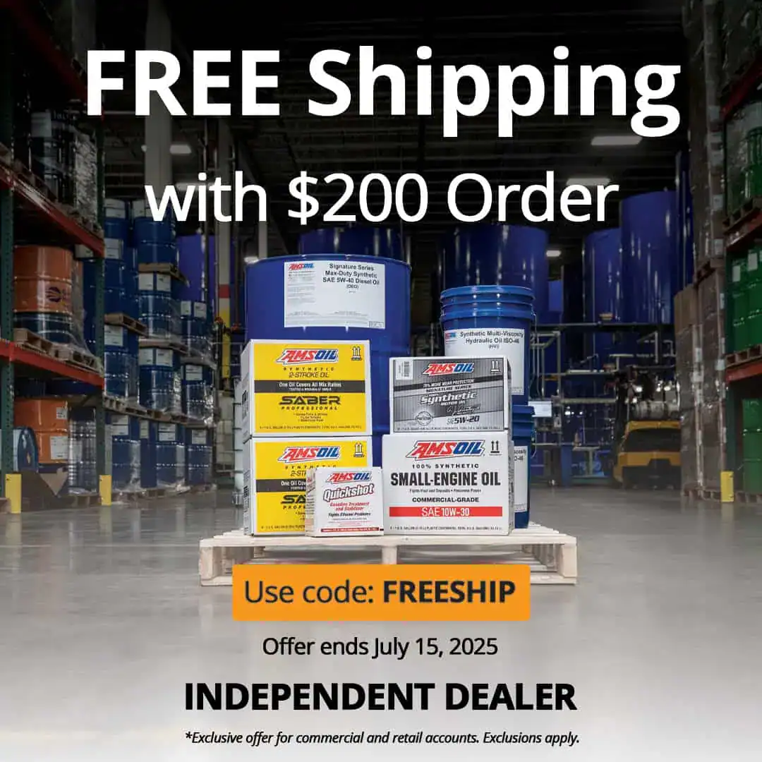 Banner for Free AMSOIL Shipping With $200 Order
